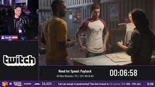 #TwitchConEU19 Speedruns - Need for Speed: Payback [All Main Missions] by KuruHS