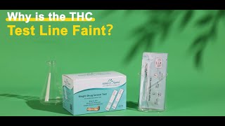 Why is the THC test line faint on a drug test？