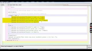 PASS/FAIL UNKNOWN NUMBER OF STUDENTS NESTED LOOP||JAVA CLASS BY ASHISH