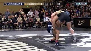 HWT: #3 Anthony Cassar (Penn State) vs. Jacob Aven (Purdue) | Big Ten Wrestling