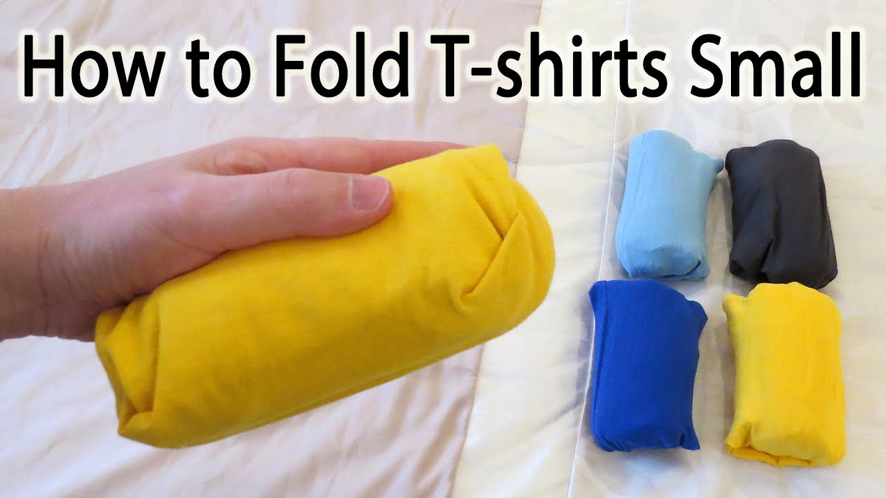 How To Fold A T-shirt Small To Save Space - Lifehack - YouTube