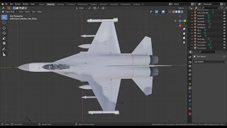 3D Model Preview : AIDC F-CK-1經國號戰鬥機(Blender),Taiwan