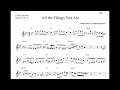 clifford brown s trumpet solo transcription on all the things you are bb