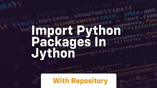 Import python packages in jython