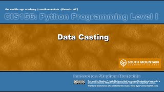 Python 01C - Data Casting