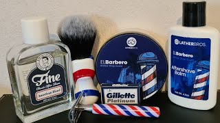 Lather bros el barbero soap\u0026balm,  barber pole razor\u0026brush  American blend splash