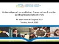 Congress 2019 Universities and Reconciliation: Conversations from the Building Reconciliation Forum