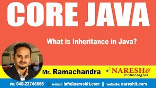 Core Java Tutorial | What is Inheritance in Java? | Mr.Ramachandra