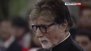 Amitabh Bachchan honoured with Dadasaheb Phalke Award by President of India at Rashtrapati Bhavan