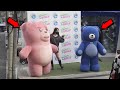 [PRANK] Look What She Did!😂 Giant Pink & Blue Bear Statue Prank.