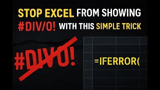 Stop Excel From Showing #DIV/0! With This Simple Trick