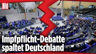 Impflicht-Debatte im Bundestag: So stehen unsere Politiker dazu | BILD Live