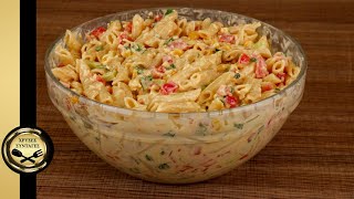 pasta salad with mustard and mayonnaise in ten minutes - GOLDEN RECIPES