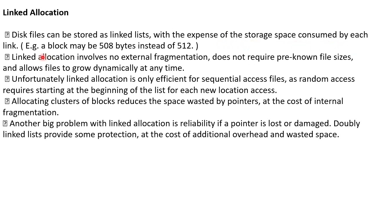 Disk Space Allocation Method | Contiguous Allocation | Linked ...