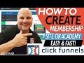 How To Easily Build A Clickfunnels Membership Site Fast! Step by Step Training