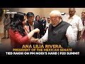 Ana Lilia Rivera, President of the Mexican Senate ties Rakhi on PM Narendra Modi’s hand - P20 Summit