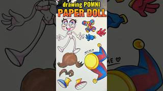 making Paper Doll❤️POMNI💙The Amazing Digital Circus🎪 ARTY PIE🥧 #artchallenge #japan #handmade #anime