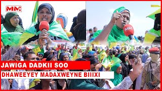 Jawiga qaar ka mida dadkii Madaxweyne Biixi ku soo dhaweeyey Burco.