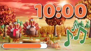 10-Minute Thanksgiving Countdown Timer with Calm Classical Music 🍂🦃