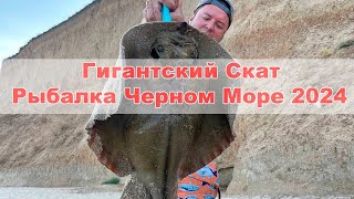 Морская рыбалка в Черном море 2024: Поймали Гигантского Ската-Хвостокола в Украине! с. Курортное