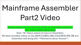 Mainframe Assembler Programming (Part2) | HLASM | Mainframe