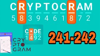 CRYPTOGRAM Word Logic Puzzles level 241 242
