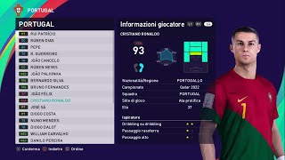 Portugal #fifa #worldcup2022 #efootball2023 PES 2021 #ps4 #ps5 #pc Patch Option File