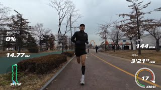 부상 회복 3일차 15km 러닝(411페이스) #청라호수공원 #달리기 #러닝 #marathon #마라톤 #아디다스 #프라임X2 #스트렁