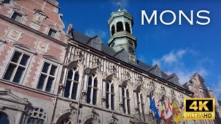 Mons, Belgium - Walking Tour 4K