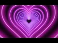 1 Hours [1080p] Pink Heart Tunnel Screensaver│Room Lighting│Background.