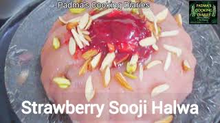 STRAWBERRY SOOJI HALWA I स्ट्रॉबेरी हलवा