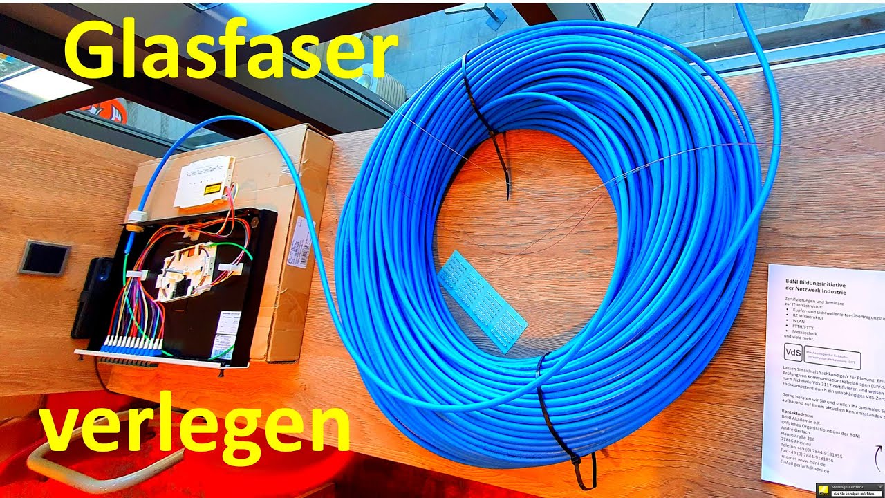 Glasfaser Im Haus Verlegen / Fiber Cutter Und Splicer Bedienen ...