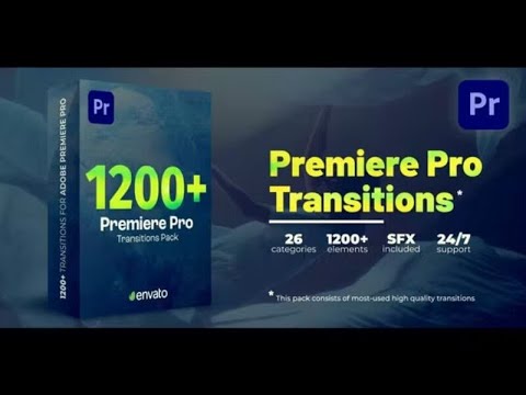 1200 Premiere Pro Transitions Easy to Use Fast Render Easy Apply