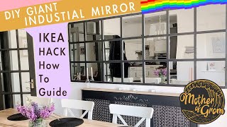 HACKED IKEA, Industrial, grid, floor Mirror : How to make a MIRROR WALL for under £100