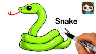 How to Draw a Snake Easy 🐍Emoji