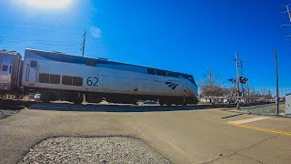 Amtrak #353 Speeds Through Wayne, Michigan