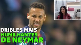 GIOVANNA REAGINDO OS DRIBLES MAIS HUMILHANTES DE NEYMAR