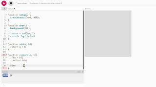 Functions with Return Values in javascript p5
