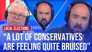 Tory Party Chairman admits local election results do not look good for the Conservatives | LBC
