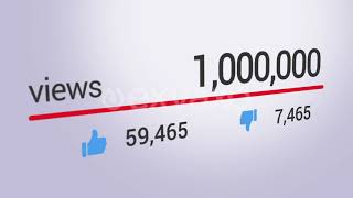 1 Million Views Counter Motion graphic animation