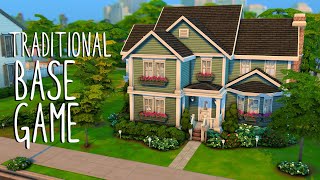 Traditional Base Game Home 🏡 // Sims 4 Speed Build