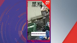 Terremoto en China: impactante registro de cámaras de seguridad en el quirófano | ARV