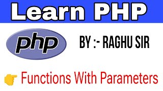 PHP Functions Tutorial in Hindi | PHP Functions with Parameters Tutorial in Hindi
