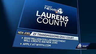 Hundreds of new job coming to Laurens County, South Carolina