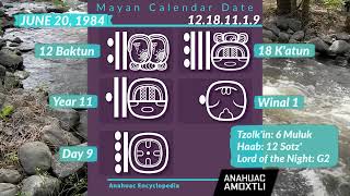 Mayan Calendar date for June 20, 1984 | Mixtec Calendar | Aztec Calendar | Otomi Calendar