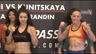 Ashley Medina vs. Jillian DeCoursey  - Weigh-in Face-Off - (Invicta FC 25) - /r/WMMA