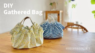 How to make a gather bag ・ DIY ・Sewing tutorial