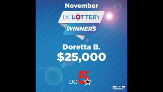 DC Lottery Winner Spotlight - November 2025