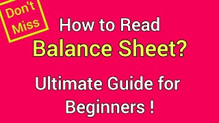 Ultimate Guide of Balance Sheet | What is Balance Sheet? How to read Balance Sheet from Moneycontrol