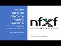 Autism Spectrum Disorder in Fragile X Syndrome